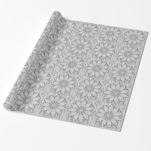 Papier Cadeau Fleurs de pierre