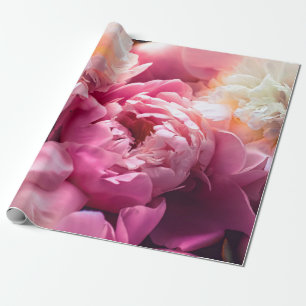 Papier Cadeau Fleurs de pivoine rose comme arrière - plan d'art