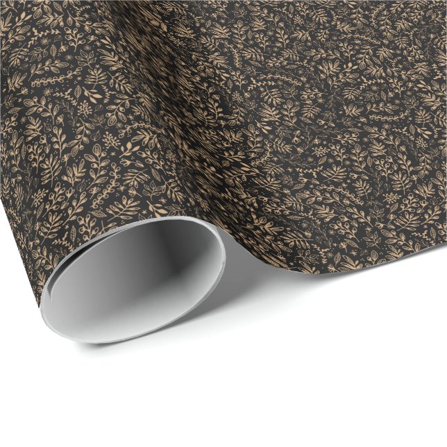 Papier Cadeau Fleurs de récolte (Coin rond)