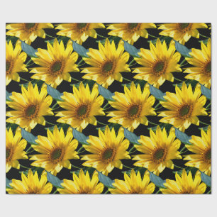 Papier Cadeau Fleurs de soleil