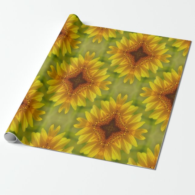 Papier Cadeau Fleurs de soleil délicieux.... (Déroulé)