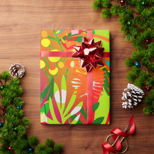 Papier Cadeau Fleurs d'été (Cadeau de vacances)