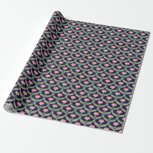 Papier Cadeau Fleurs d'Imaginaire : Motifs indiens foncés
