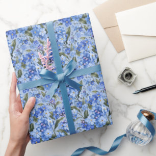 Papier Cadeau Fleurs douces de Bleuet Forget-Me-Not