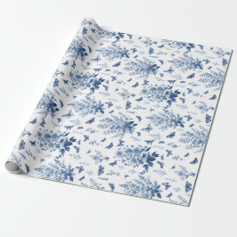 Papier Cadeau Fleurs et papillons