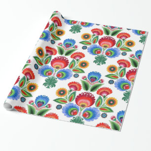 Papier Cadeau Fleurs folkloriques polonaises