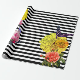 Papier Cadeau FLEURS GRAND papier ROSE