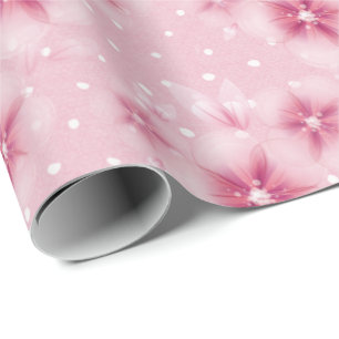 Papier Cadeau Fleurs roses de cerisiers sur le papier d'envelopp