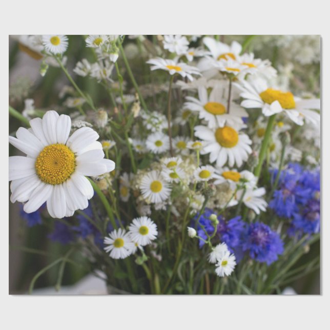 Papier Cadeau Fleurs sauvages (Plat)