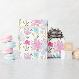 Papier Cadeau Fleurs sauvages d'aquarelle colorée moderne