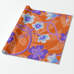 Papier Cadeau Fleurs sauvages décoratifs fleuris. Bac à fleurs d