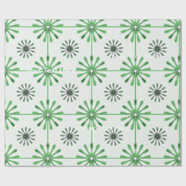 Papier Cadeau Fleurs spirales rétro Choisissez votre couleur Arr