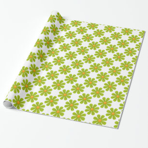 Papier Cadeau Fleurs vert printemps pour toutes les occasions