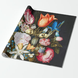 Papier Cadeau Fleurs vintages en verre par Ambrosius Bosschaer