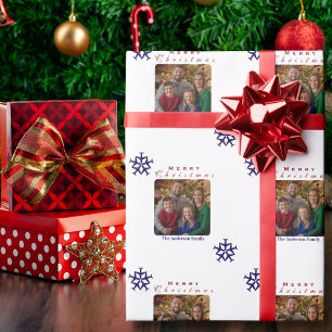 Papier Cadeau Flocon d'avion de Noël Photo Drôle Personnalisé