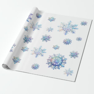 Papier Cadeau Flocon de neige brillant
