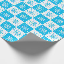 Flocon de neige et Motif de neige (bleu)