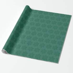 Papier Cadeau Flocon de neige rustique monochromatique foncé et 