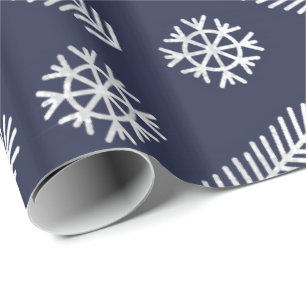 Papier Cadeau Flocons de neige de vacances d'arbre de Noël de