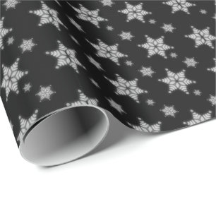Papier Cadeau Flocons de neige en flou doux