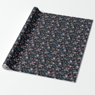 Papier Cadeau Flora d'été Fleurs de jardin florissantes