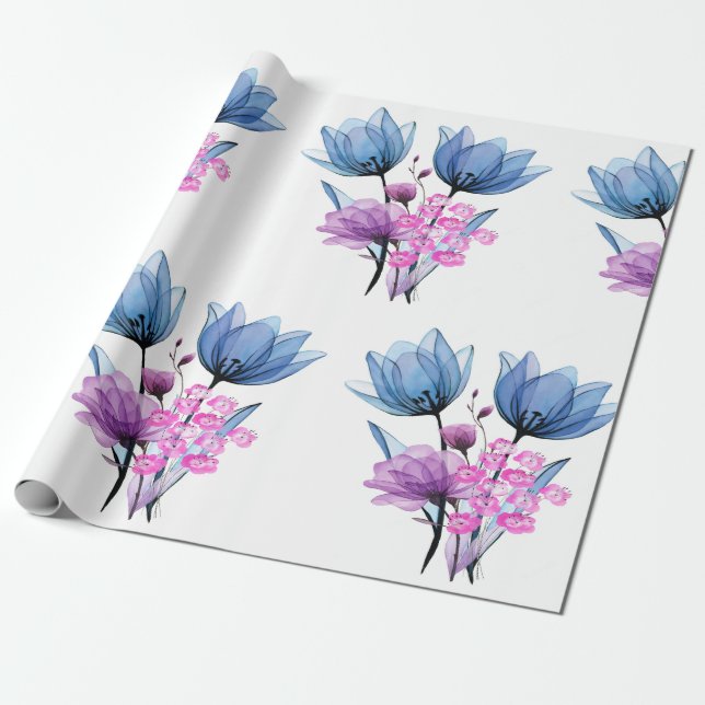 Papier Cadeau Floral (Déroulé)