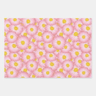 Papier cadeau floral artistique de luxe - Set de 3
