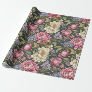 Papier Cadeau Floral botanique vintage