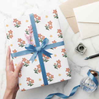 Papier Cadeau Floral Ditsy Motif Sans Couture