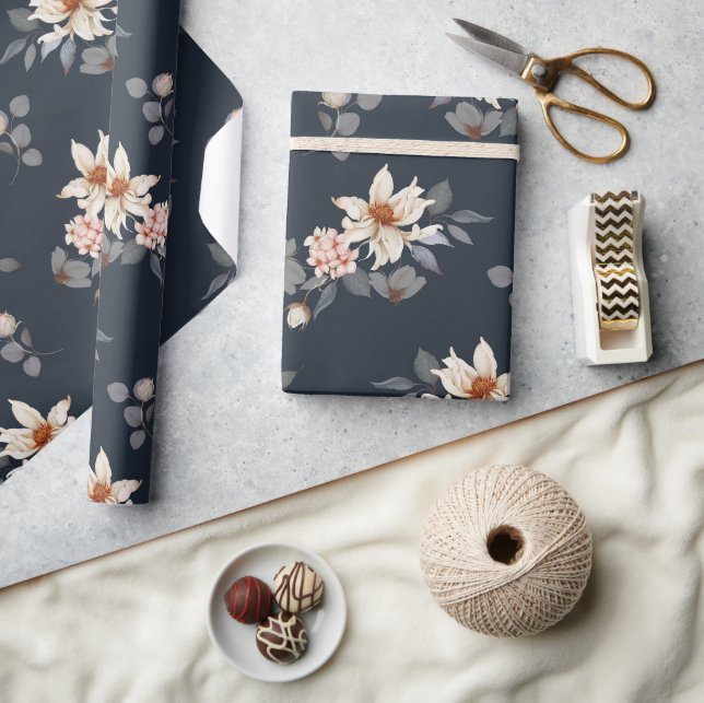 Papier Cadeau Floral élégant et intemporel (Artisanat)