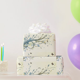 Papier Cadeau Floral papillon