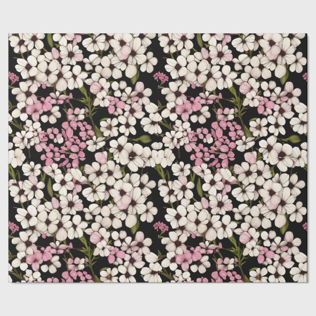 Papier Cadeau Floral Pattern Baby's Breath Flowers (Couture)