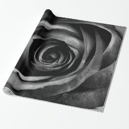 Papier Cadeau Floral Rose noir Vintage décoratif
