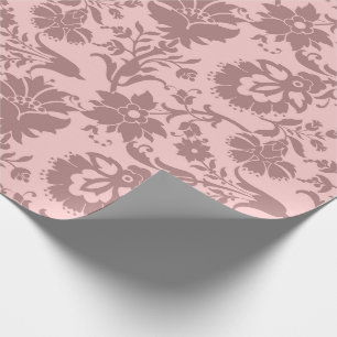 Papier Cadeau Floral rose rose pâle Pastel Mauve Lilac Royal