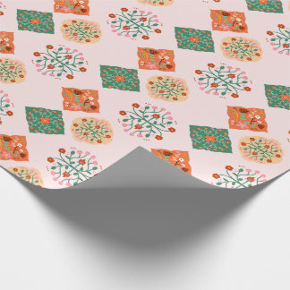 Papier Cadeau Floral Tile Wrapping Paper | Folk Garden Pattern G
