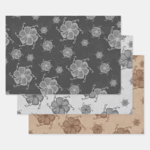 Papier cadeau floral Tropiques festives BGB