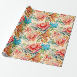 Papier Cadeau Floral victorien