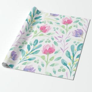 Papier Cadeau Flore dainty en aquarelle