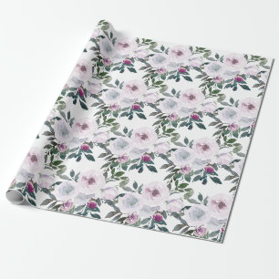 Papier Cadeau Flore de printemps romantique   Aquarelle