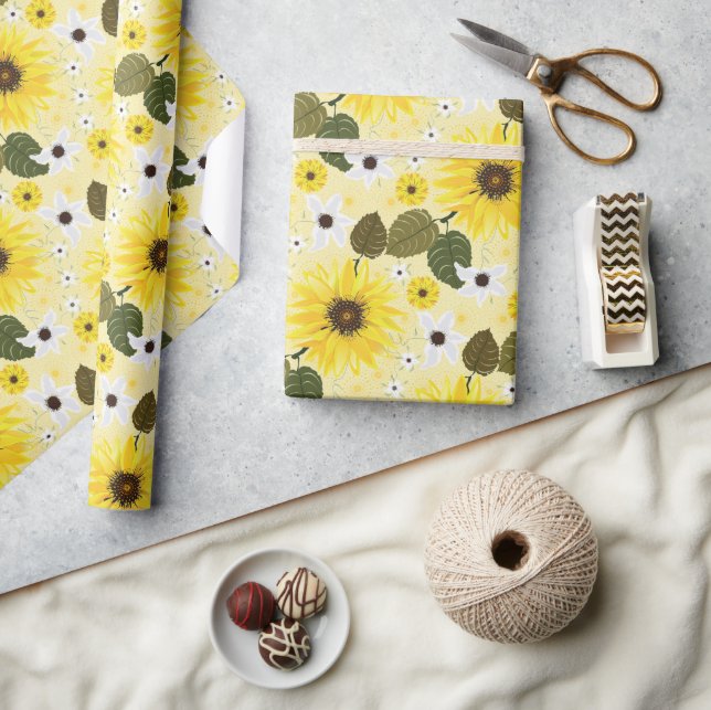 Papier Cadeau Flore de tournesol (Artisanat)