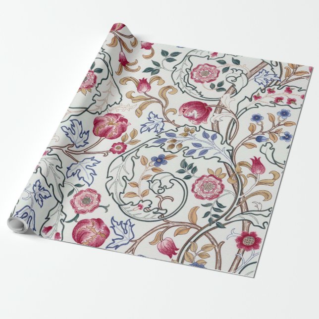 Papier Cadeau Flore, motifs floraux, William Morris (Déroulé)