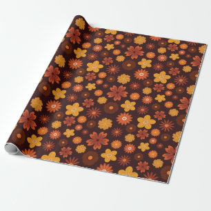 Papier Cadeau Flores automnales et fleurs automnales Anniversair