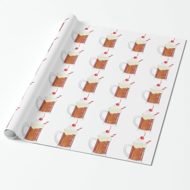 Papier Cadeau Flotteur de bière de racine (Déroulé)