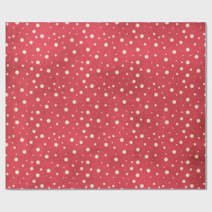 Papier Cadeau Flûtes à neige rouge