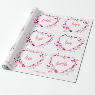 Papier Cadeau Foi, espoir et amour Papier à envelopper