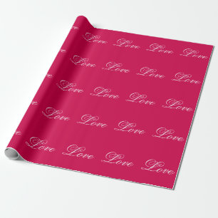 Papier Cadeau Fond de mariage d'amour carmin tendance