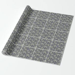 Papier Cadeau Fond Floral Indien Design Vintage