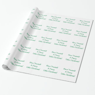 Papier Cadeau Font verte de vacances Joyeux voeux de Noël