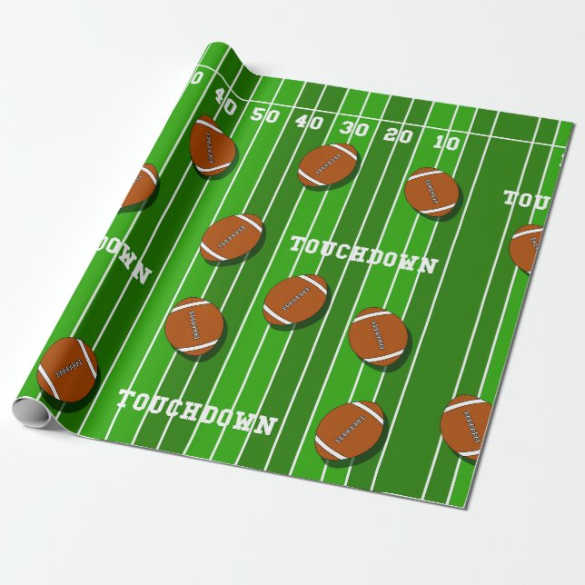 Papier Cadeau Football américain Football Field Football Sports (Déroulé)