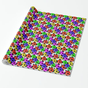 Papier Cadeau Football américain multicolore